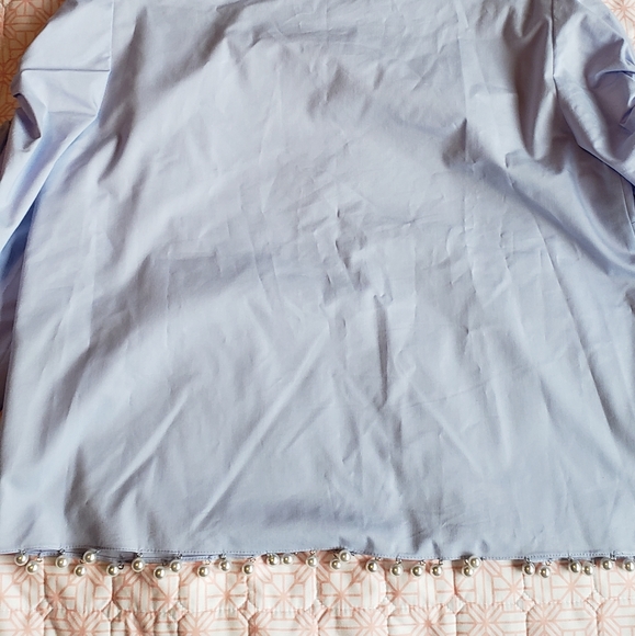 Blue Elie Tahari blouse with bead work - Picture 3 of 7